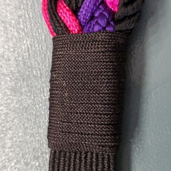 Rope belt by Talbotts. Pink, purple and black. Stretch. - Picture 5 of 8